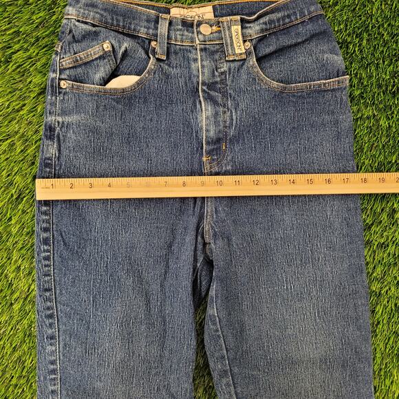 SASSON Tapered Denim Jeans Womens 2/3 26x26 TALON Zip Retro - Picture 13 of 16